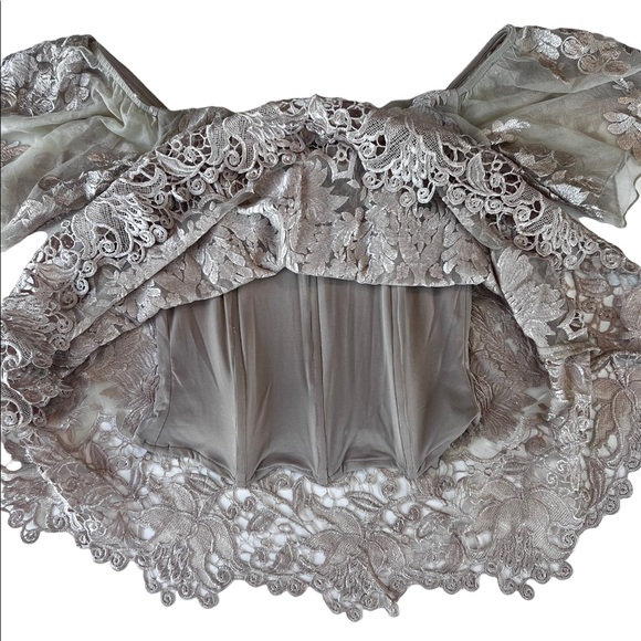 Sky Lace Off the Shoulder Top - Picture 2 of 3